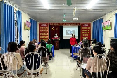 CHI BỘ TRƯỜNG MẦM NON VÂN GIANG TỔ CHỨC HỘI NGHỊ HỌC TẬP, QUÁN TRIỆT NGHỊ QUYẾT DẠI HỘI ĐẢNG BỘ TỈNH